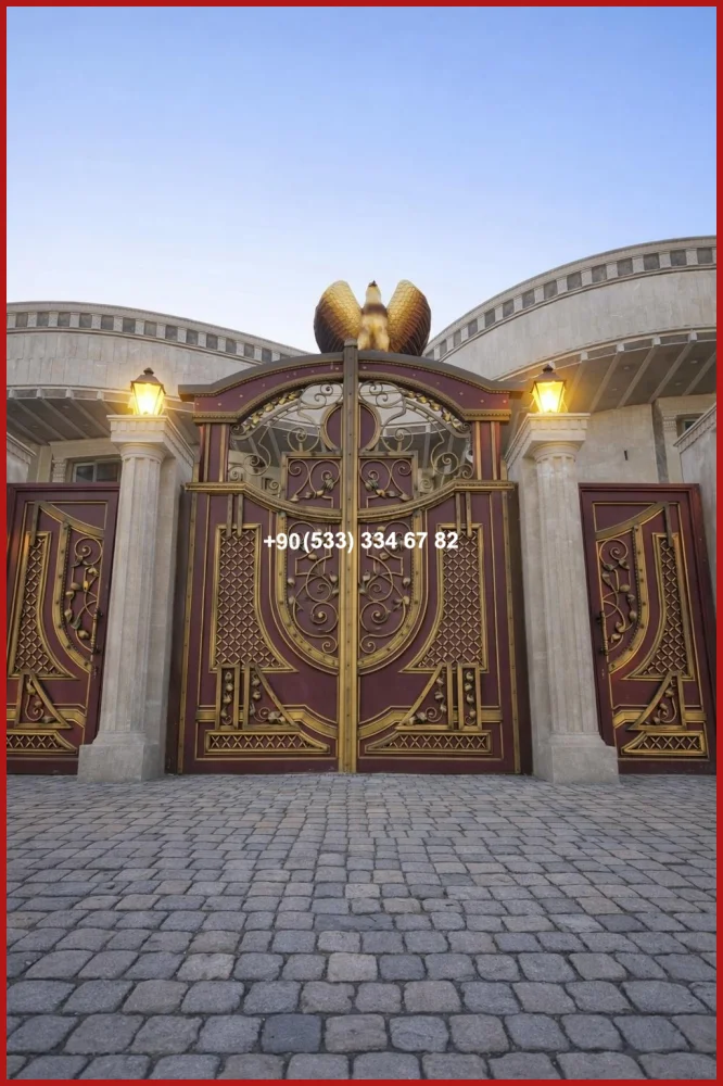 FERFORJE GARAJ KAPI MODELLERİ-MODERN VİLLA  KAPILARI-VİLLA KAPI MODELLERİ uyg19183