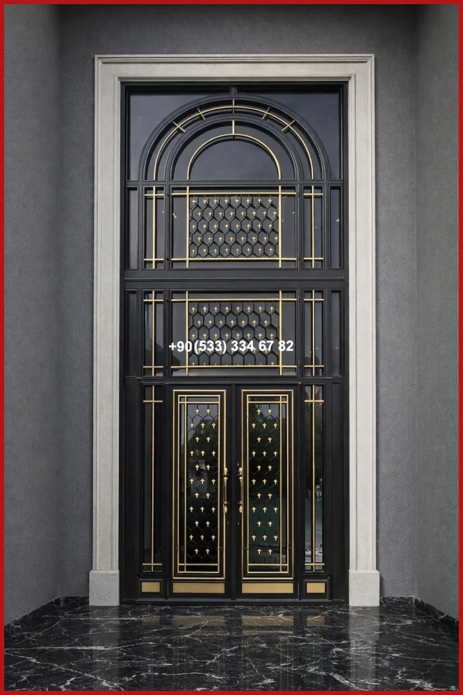 FERFORJE GARAJ KAPI MODELLERİ-MODERN VİLLA  KAPILARI-VİLLA KAPI MODELLERİ uyg19187