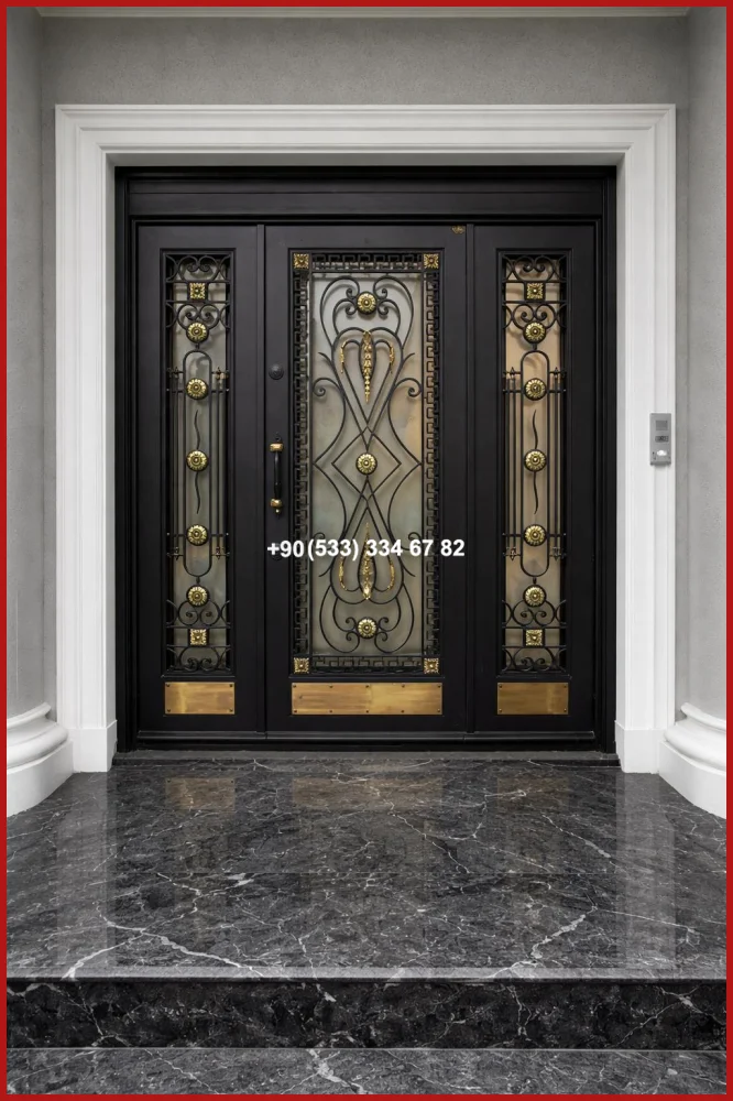 FERFORJE GARAJ KAPI MODELLERİ-MODERN VİLLA  KAPILARI-VİLLA KAPI MODELLERİ uyg19189