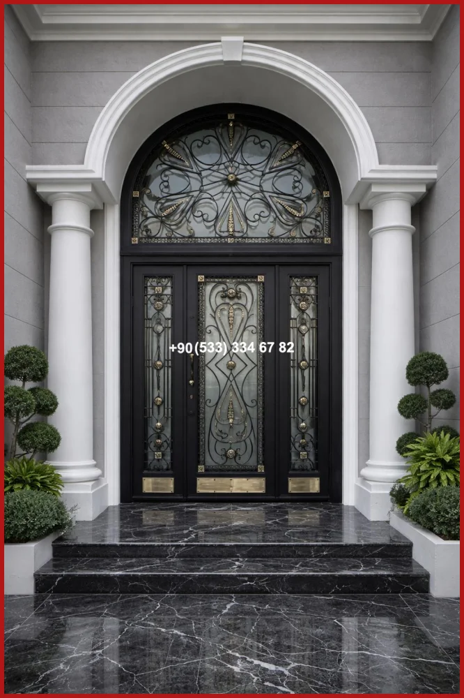 FERFORJE GARAJ KAPI MODELLERİ-MODERN VİLLA  KAPILARI-VİLLA KAPI MODELLERİ uyg19190
