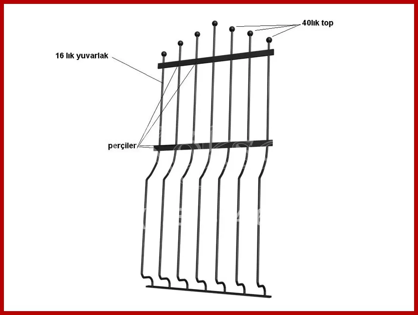 Ferforje Pencere Korkulukları 81