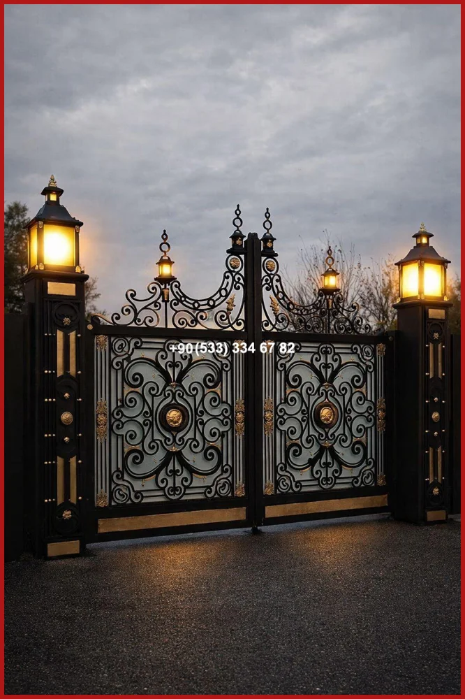 VİLLA KAPILARI-FERFORJE VİLLA KAPILAR-VİLLA GİRİŞ KAPILAR uyg19026