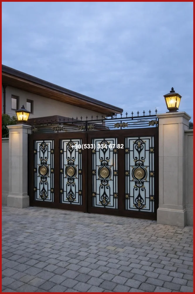 VİLLA KAPILARI-FERFORJE VİLLA KAPILAR-VİLLA GİRİŞ KAPILAR uyg19028