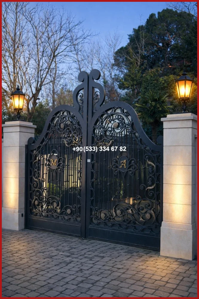VİLLA KAPILARI-FERFORJE VİLLA KAPILAR-VİLLA GİRİŞ KAPILAR uyg19029