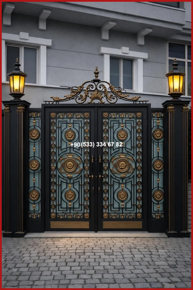 VİLLA KAPILARI-FERFORJE VİLLA KAPILAR-VİLLA GİRİŞ KAPILAR uyg19034