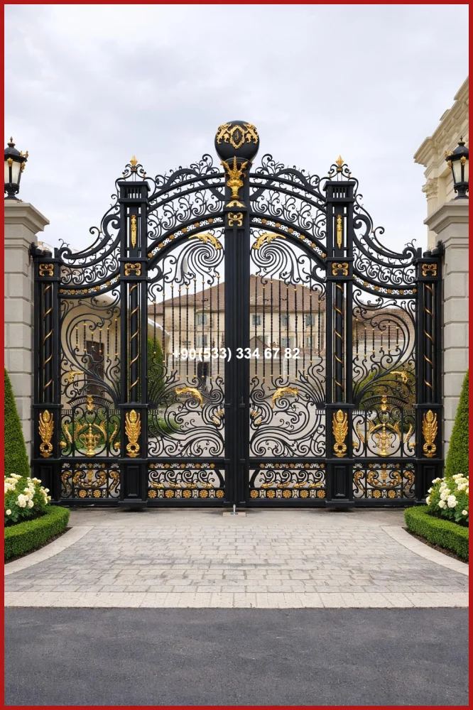 VİLLA KAPILARI-FERFORJE VİLLA KAPILAR-VİLLA GİRİŞ KAPILAR uyg19336