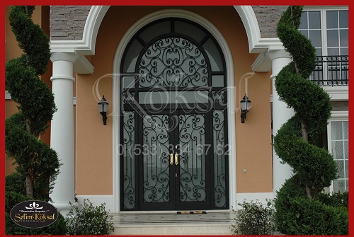 villa giriş kapıları - villa kapıları - ferforje villa kapıları